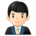 👨🏻‍💼 Emoji Funcionário De Escritório: Pele Clara na Samsung One UI 5.0.