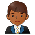👨🏾‍💼 Emoji Funcionário De Escritório: Pele Morena Escura na Samsung One UI 5.0.