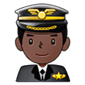 👨🏿‍✈️ Emoji Piloto De Avião Homem: Pele Escura na Samsung One UI 5.0.