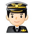 👨🏻‍✈️ Emoji Piloto Hombre: Tono De Piel Claro en Samsung One UI 5.0.