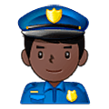 Émoji 👮🏿‍♂️ Policier : Peau Foncée sur Samsung One UI 5.0.