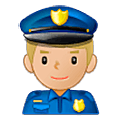 👮🏼‍♂️ Emoji Policial Homem: Pele Morena Clara na Samsung One UI 5.0.