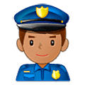 Émoji 👮🏽‍♂️ Policier : Peau Légèrement Mate sur Samsung One UI 5.0.