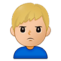 Emoji 🙎🏼‍♂️ Uomo Imbronciato: Carnagione Abbastanza Chiara su Samsung One UI 5.0.