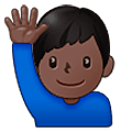 🙋🏿‍♂️ Emoji Hombre Con La Mano Levantada: Tono De Piel Oscuro en Samsung One UI 5.0.