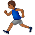 🏃🏾‍♂️ Emoji Hombre Corriendo: Tono De Piel Oscuro Medio en Samsung One UI 5.0.