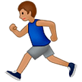 🏃🏽‍♂️ Emoji Hombre Corriendo: Tono De Piel Medio en Samsung One UI 5.0.