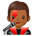 👨🏾‍🎤 Emoji Cantante Hombre: Tono De Piel Oscuro Medio en Samsung One UI 5.0.
