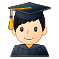 👨🏻‍🎓 Emoji Estudiante Hombre: Tono De Piel Claro en Samsung One UI 5.0.