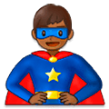 🦸🏾‍♂️ Emoji Superhéroe: Tono De Piel Oscuro Medio en Samsung One UI 5.0.