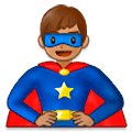 Émoji 🦸🏽‍♂️ Super-héros Homme : Peau Légèrement Mate sur Samsung One UI 5.0.
