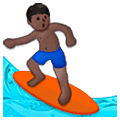 🏄🏿‍♂️ Emoji Hombre Haciendo Surf: Tono De Piel Oscuro en Samsung One UI 5.0.