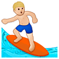 Émoji 🏄🏼‍♂️ Surfeur : Peau Moyennement Claire sur Samsung One UI 5.0.