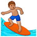 🏄🏽‍♂️ Emoji Hombre Haciendo Surf: Tono De Piel Medio en Samsung One UI 5.0.