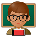 👨🏽‍🏫 Emoji Lehrer: mittlere Hautfarbe Samsung One UI 5.0.
