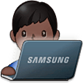Émoji 👨🏿‍💻 Informaticien : Peau Foncée sur Samsung One UI 5.0.
