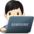 👨🏻‍💻 Emoji Tecnólogo: Tono De Piel Claro en Samsung One UI 5.0.