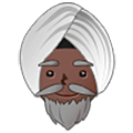 👳🏿‍♂️ Emoji Mann mit Turban: dunkle Hautfarbe Samsung One UI 5.0.