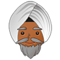 👳🏾‍♂️ Emoji Mann mit Turban: mitteldunkle Hautfarbe Samsung One UI 5.0.