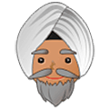 👳🏽‍♂️ Emoji Mann mit Turban: mittlere Hautfarbe Samsung One UI 5.0.