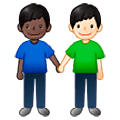 👨🏿‍🤝‍👨🏻 Emoji Dois Homens De Mãos Dadas: Pele Escura E Pele Clara na Samsung One UI 5.0.