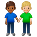 👨🏾‍🤝‍👨🏼 Emoji händchenhaltende Männer: mitteldunkle Hautfarbe, mittelhelle Hautfarbe Samsung One UI 5.0.