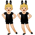 👯🏼‍♂️ Emoji Hombres Con Orejas De Conejo, Tono De Piel Claro Medio en Samsung One UI 5.0.