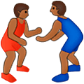 🤼🏾‍♂️ Emoji Hombres Luchando, Tono De Piel Oscuro Medio en Samsung One UI 5.0.