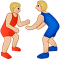 🤼🏼‍♂️ Emoji Hombres Luchando, Tono De Piel Claro Medio en Samsung One UI 5.0.
