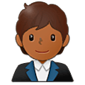 🧑🏾‍💼 Emoji Büroangestellte(r): mitteldunkle Hautfarbe Samsung One UI 5.0.