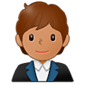 🧑🏽‍💼 Emoji Büroangestellte(r): mittlere Hautfarbe Samsung One UI 5.0.