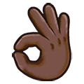 Emoji 👌🏿 Mano Che Fa OK: Carnagione Scura su Samsung One UI 5.0.