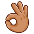 Emoji 👌🏽 Mano Che Fa OK: Carnagione Olivastra su Samsung One UI 5.0.
