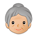 👵🏼 Emoji Anciana: Tono De Piel Claro Medio en Samsung One UI 5.0.