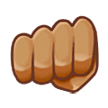 Emoji 👊🏽 Pugno Chiuso: Carnagione Olivastra su Samsung One UI 5.0.
