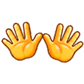 Emoji 👐 Mani Aperte su Samsung One UI 5.0.