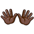 👐🏿 Emoji Mãos Abertas: Pele Escura na Samsung One UI 5.0.