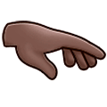 🫳🏿 Emoji Handfläche Nach Unten: dunkle Hautfarbe Samsung One UI 5.0.