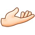 🫴🏻 Emoji Palma Para Cima Mão: Pele Clara na Samsung One UI 5.0.