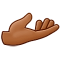 🫴🏾 Emoji Palma Para Cima Mão: Pele Morena Escura na Samsung One UI 5.0.
