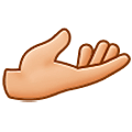 🫴🏼 Emoji Palma Hacia Arriba: Tono De Piel Claro Medio en Samsung One UI 5.0.