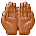 Emoji 🤲🏾 Mani Unite In Alto: Carnagione Abbastanza Scura su Samsung One UI 5.0.