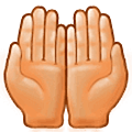 Emoji 🤲🏼 Mani Unite In Alto: Carnagione Abbastanza Chiara su Samsung One UI 5.0.