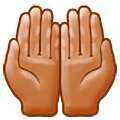 🤲🏽 Emoji Handflächen nach oben: mittlere Hautfarbe Samsung One UI 5.0.