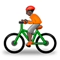 Émoji 🚴🏿 Cycliste : Peau Foncée sur Samsung One UI 5.0.