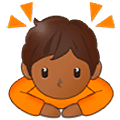 Emoji 🙇🏾 Persona Che Fa Un Inchino Profondo: Carnagione Abbastanza Scura su Samsung One UI 5.0.