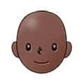 🧑🏿‍🦲 Emoji Persona: Tono De Piel Oscuro, Sin Pelo en Samsung One UI 5.0.