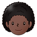 🧑🏿‍🦱 Emoji Persona: Tono De Piel Oscuro, Pelo Rizado en Samsung One UI 5.0.