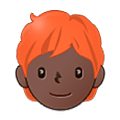 Émoji 🧑🏿‍🦰 Adulte : Peau Foncée Et Cheveux Roux sur Samsung One UI 5.0.