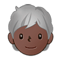 🧑🏿‍🦳 Emoji Erwachsener: dunkle Hautfarbe, weißes Haar Samsung One UI 5.0.